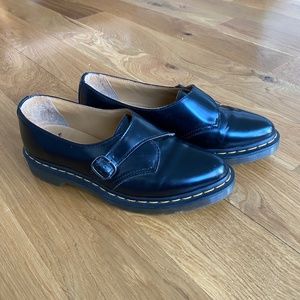 Black Agnes Pointed Monk Dr. Martens